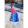 Slippery Racer Downhill Xtreme Flexible Adults and Kids Plastic Toboggan Snow Sled for Up To 2 Riders with Pull Rope and Handles, Blue - image 4 of 4