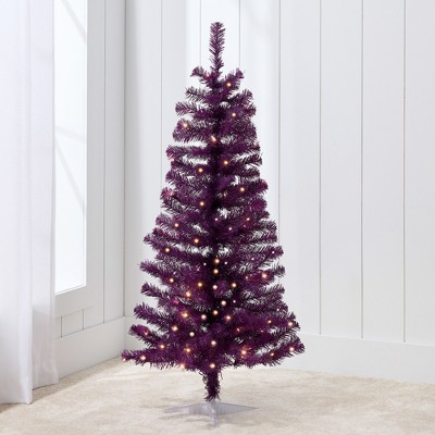 Best Choice Products Prelit Colored Christmas Tree, 4ft Artificial Tree Holiday Decor w/ LED Lights