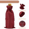 Unique Bargains Balloon Pattern Wine Bags with Drawstrings Red 1 Pc - 2 of 4