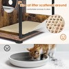 Litter Box Enclosure, Wooden Cat Litter Box Furniture with Litter Splash Pads Side Table with Storage Shelves - 3 of 4