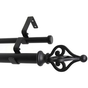 Urbanest Portia Manhattan 1-inch 5-8 inch Double Drapery Curtain Window Rod Set - 1 of 4