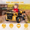 Ride On Dump Truck,Ride On Car Toy with Remote Control,Electric Dump Bed,Shovel, 12V Construction Vehicle for Kids - 3 of 4