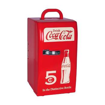 Coca-Cola 18 Can Retro Mini Fridge 12V DC 110V AC Cooler 5.4L