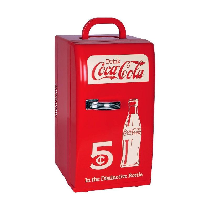 Coca-Cola 18 Can Retro Mini Fridge 12V DC 110V AC Cooler 5.4L, 1 of 6