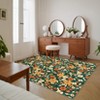 Washable Modern Non Slip Floral Print Area Rugs for Bedroom Living Room, Soft Low Pile Carpet for Home Office - 4 of 4