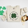 Simply Sage Market Women's Graphic Sweatshirt Buffalo Plaid Shamrock Circle - 3 of 3