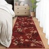Washable Modern Leaves Print Rug, Non Slip Stain Resistant Botanical Low Pile Carpet for Living Room Bedroom Dining Home Office - 2 of 4