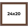 PosterPalooza | Traditional Brown Picture Frame - UV Acrylic, Backing Board, Hanging Hardware Included - 2 of 4