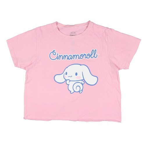 Cinnamoroll Women s Chubby Puppy Character Design Cropped Anime T Shirt L Pink