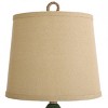 Nautical Green Table Lamp with Burlap Shade and Circle Faux Rope Finial - StyleCraft: Polyresin & Glass, UL Listed, No Assembly Required - image 3 of 4