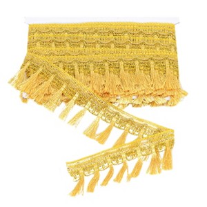 Fringe Tassel Lace Trim, 11 Yards 2.4 inch Wide, Sewing Trim for Curtain Embellishment Lamp Shade Tablecloth Stage Decor DIY Craft - 1 of 4