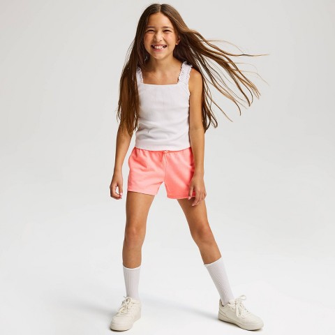 Cat & Jack Girls' Ruffle Tank Top - Cat & Jack™ White M