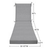 Honeycomb Outdoor Chaise Lounge Cushion - Textured Solid Platinum Grey - image 3 of 4