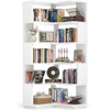 Aheaplus 5-Tier Corner Book Shelves, Freestanding Bookcase Storage Shelving - 2 of 4