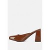 Neoplast Patent Pu Block Heeled Mules - 4 of 4