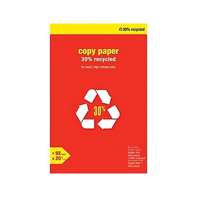 Multipurpose Paper 8.5 X 11 Letter Size 100/% Recycled 20lb 92 Bright 500 Sht