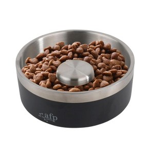 Allforpaws 3.8 Cups Anti-Skid Pet Bowl Feeder, Black - 1 of 4