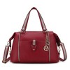 MKF Collection Opal Vegan Leather Lightweight Satchel Bag by Mia K- Red Pewter - 2 of 4