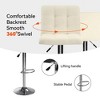 Kumasinova Counter Height Bar Stools Set of 2,Swivel Bar Stools with Square Cushion,Adjustable Height Foot Stool for Living Room,Kitchen,Cafe - 4 of 4