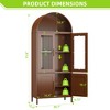 SUXXAN Metal Display Cabinet With Glass Doors And Adjustable Shelves, Modern Freestanding Arched Cabinet,Assembly Required - 3 of 4