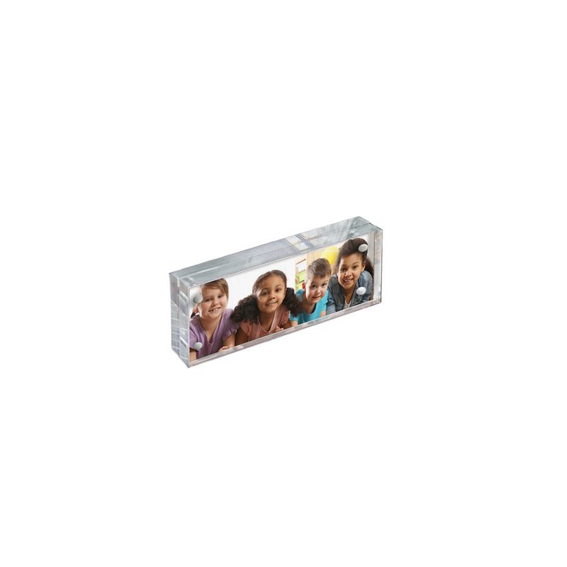 Azar Displays Acrylic Magnetic Photo Frame Block 3" x 8" Vertical/Horizontal, 1 of 7