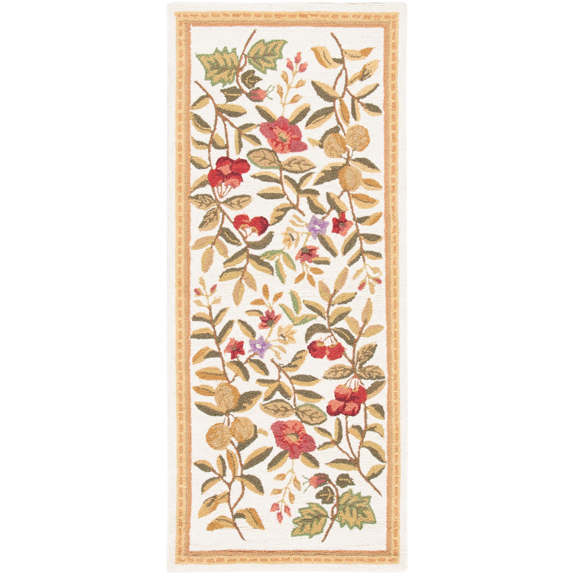 Chelsea HK210 Hand Hooked Indoor Runner Rug - Ivory - 2'6"x6' - Safavieh