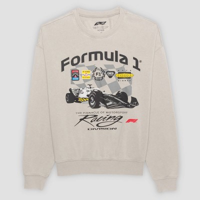 Men's Formula 1 Racing Crewneck Pullover Sweatshirt - Gray