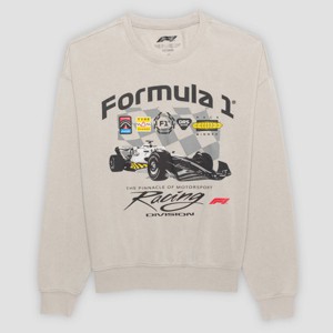 Men's Formula 1 Racing Crewneck Pullover Sweatshirt - Gray - 1 of 3