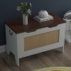 25/30/40 Inch Wooden Toy Chest for Kids, Large Storage Bench with Safety Hinge, Toy Box for Boys and Girls, Entryway, Living Room, Bedroom, Playroom - 3 of 4
