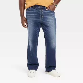 Intiem Vijfde vandaag Men's Big & Tall Slim Straight Fit Jeans - Goodfellow & Co™ Dark Wash 48x30  : Target