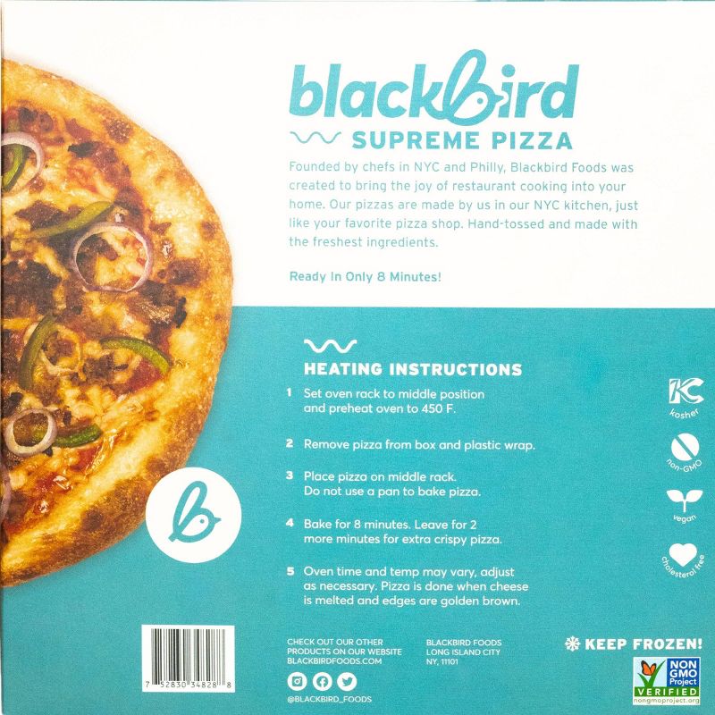 Blackbird Frozen Supreme Plant Based Pizza - 14oz, 2 of 6