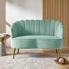 Savier 50.2" Contemporary Velvet Living Room and Bedroom Tufted Loveseat | KARAT HOME - 2 of 4