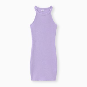PATPAT Girl's Sleeveless Bodycon Dress Halter Neck Pencil Cami Midi Basi Dresses 4-12 Year - 1 of 4