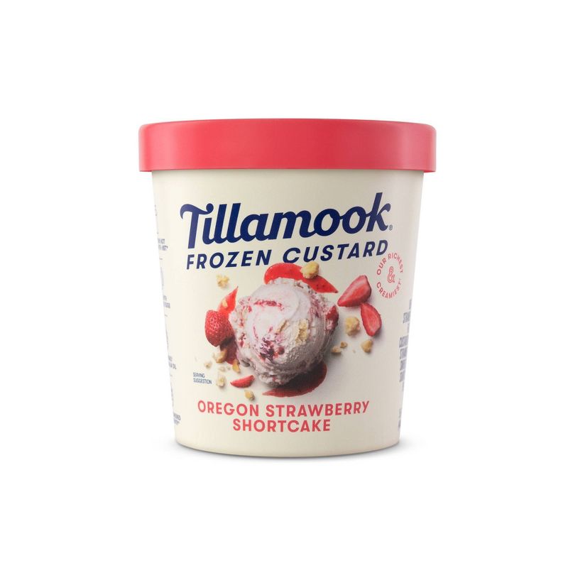 Tillamook Oregon Strawberry Shortcake Frozen Custard - 15oz, 1 of 5