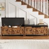 39" Large Wooden Flip-Top Storage Bench - Padded Seat, 2 Safety Hinges, 260 Lb Capacity - Entryway Bedroom Living Room Shoe Organizer - 4 of 4