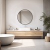 24 InchCircular Wall Mirror, Hanging Mirror for Above Sink, Bathroom Hanging Mirror - 2 of 4