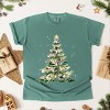 Watercolor Christmas Tree Sparkle - Womens Garment Dyed Tee - 2 of 4
