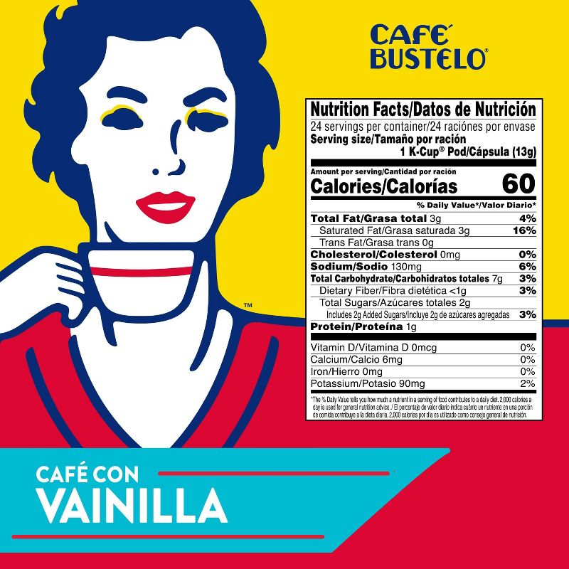 Cafe Bustelo Vainilla Light Roast Coffee Pods - 24ct, 5 of 7