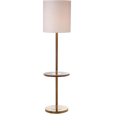 65 Janell End Table Floor Lamp Brown, Lamp Table Combo With Usb