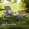 Chaise Lounge Chair with Table, 2-Piece, Outdoor Pool Lounge Chairs with Adjustable Backrest, Resin Patio Lounge Chairs with Wheels for Outside - 2 of 4