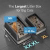 Extra Large Stainless Steel Litter Box with Lid, XXXL Cat Litter Boxes, Litter Box for Multiple Cats, Non-Sticky, Anti-Urine Leakage, Gray - 2 of 4