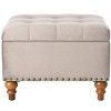 NicBex Square Velvet Storage Ottoman with Hidden Hinge & Rivet Trim, Upholstered Multi-Functional Ottoman with Easy-Open Lid - 4 of 4