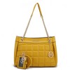 MKF Collection Mabel Quilted Women’s shoulder Bag & Bracelet Keychain with a Credit Card Holder by Mia K - 2 of 4