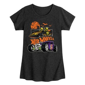 Girls' - Hot Wheels - Halloween Fitted Short Sleeve Graphic T-Shirt - 1 of 4