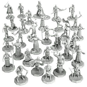 Townsfolk Mini Fantasy Figures Non Player Characters NPC - 32 Unique Miniatures- Nobility, Merchants, Peasants, Entertainers and More- Compatible w DND Dungeons Dragons, Pathfinder, RPG Tabletop Games - 1 of 1