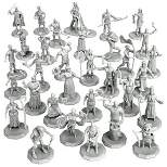Townsfolk Mini Fantasy Figures Non Player Characters NPC - 32 Unique Miniatures- Nobility, Merchants, Peasants, Entertainers and More- Compatible w DND Dungeons Dragons, Pathfinder, RPG Tabletop Games