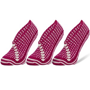 Crochet Slipper Socks for Women 3 Pairs Shoe Size 5-7 - 1 of 3
