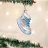 Old World Christmas Blown Glass Ornament for Christmas Tree, Blue Baby Shoe - 3 of 3