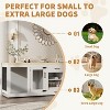 COZONY 90 Inch Large Dog Crate Furniture, Double Kennel with Feeding Station Storage for 2 Dogs - 3 of 4