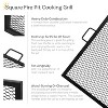 Sunnydaze Outdoor Camping or Backyard  Heavy-Duty Steel Square X-Marks Fire Pit Cooking Grilling Grate - 2 of 4